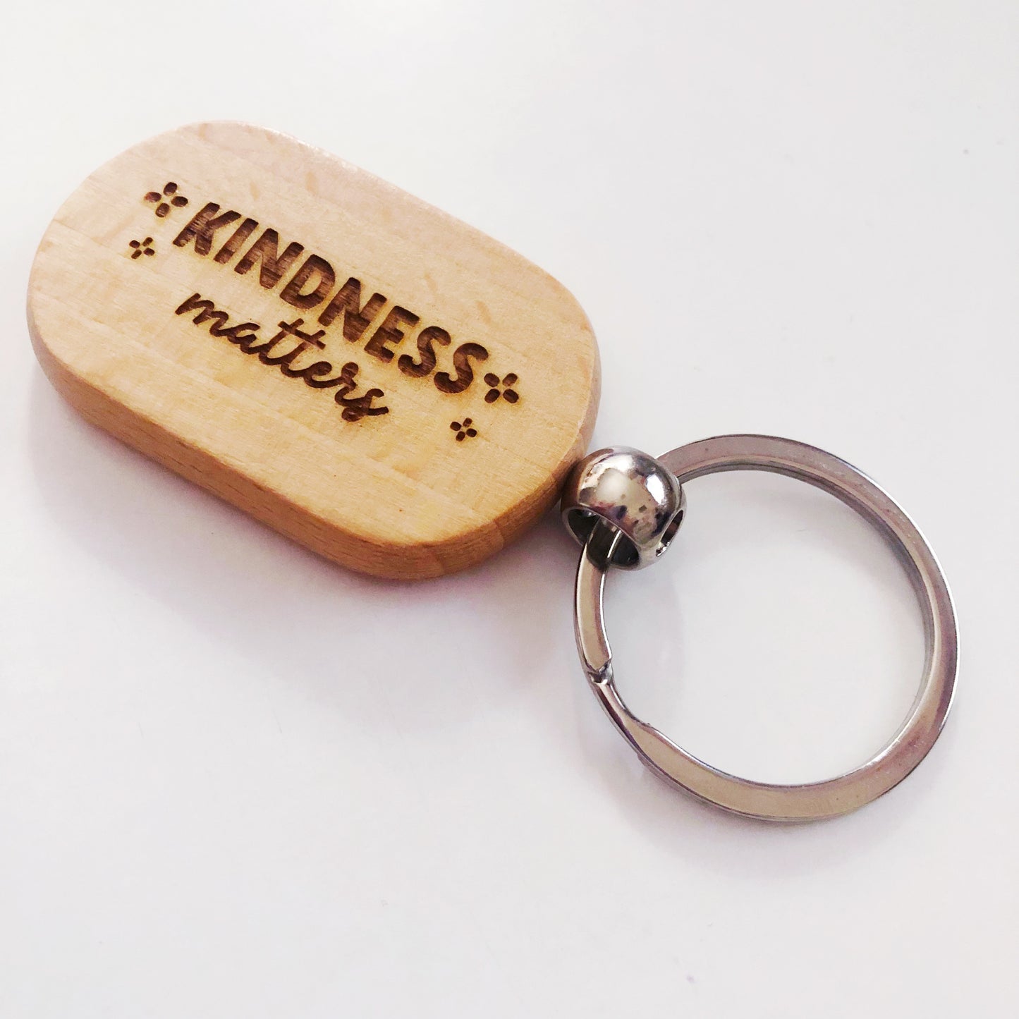 Kindness matters Wood keychain